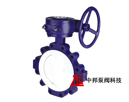 蝸輪凸耳式襯氟蝶閥